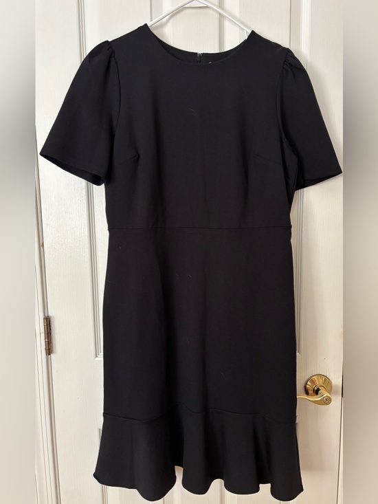 Ann Taylor Dresses & Skirts - Ann Taylor Black Midi Dress with Flounce Hem ~ Women’s 10 ~ NEW
